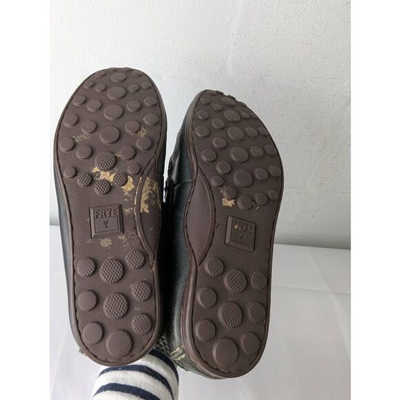 Frye Shoes Mens 9.5 Black Leather Casual Driving‎ Loafers main image 7